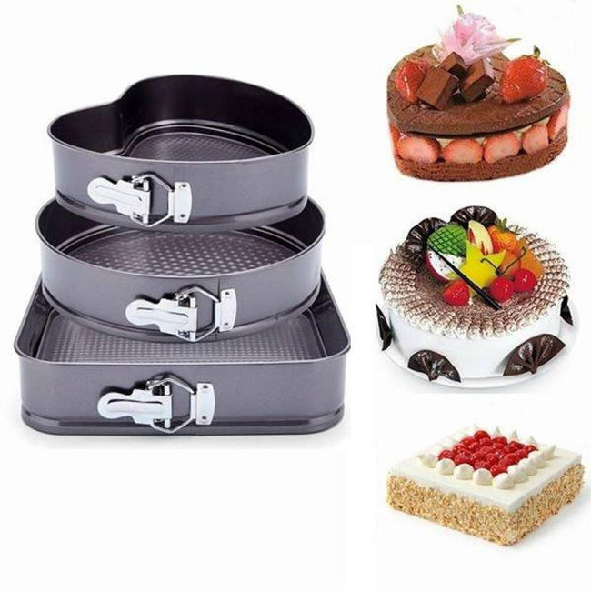 3-Piece Springform Cake Pan Set Ⓢ Hover Image