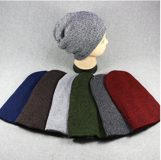striped caps Men and women autumn and winter warm wool caps