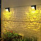 4pcs Solar Lamp Fence Wall Lamp Outdoor Waterproof Home Decoration Lighting Garden Wall Lamp
