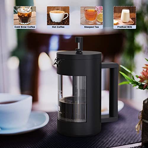 French Press Coffee Maker, Camping Plastic Glass French Coffee Press