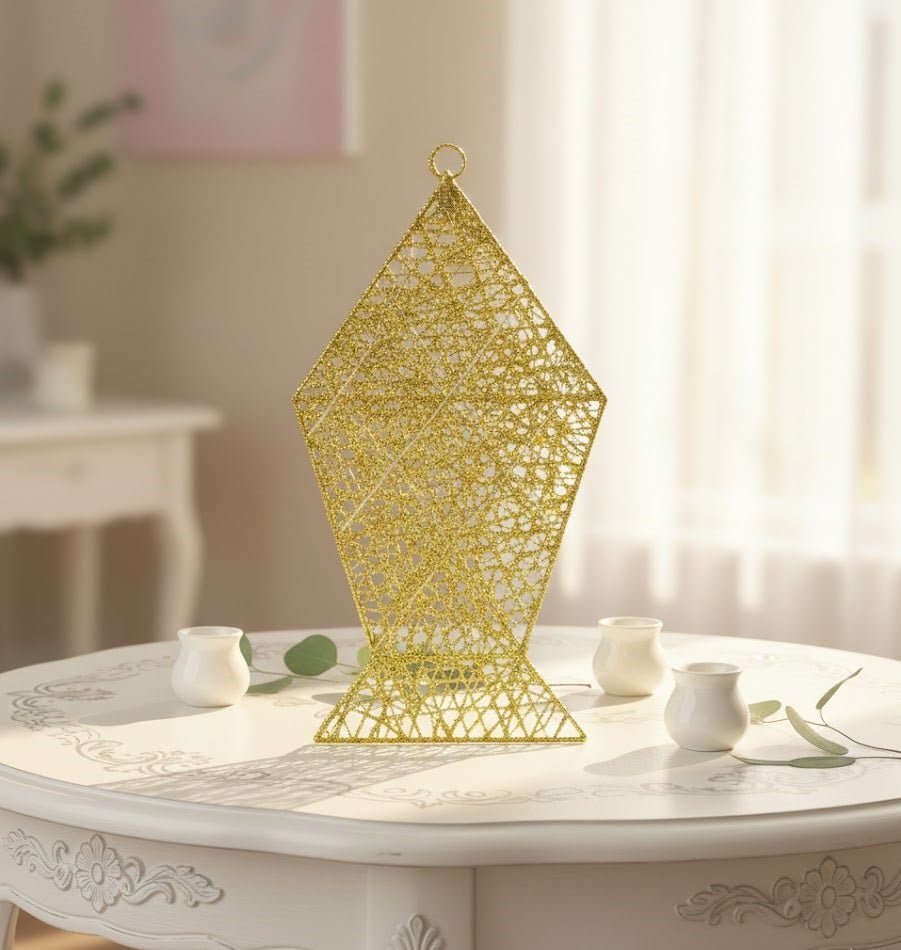 Gold Glitter Decorative Hanging Lantern