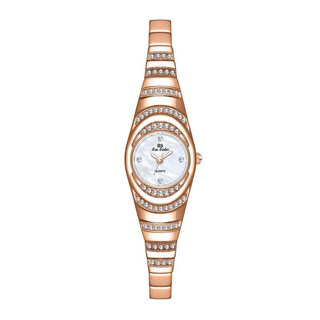 Ladies Gold Watch Diamond Wristwatch Female Fashion Bracelet Watches Women Full Diamond Watch Hover Image